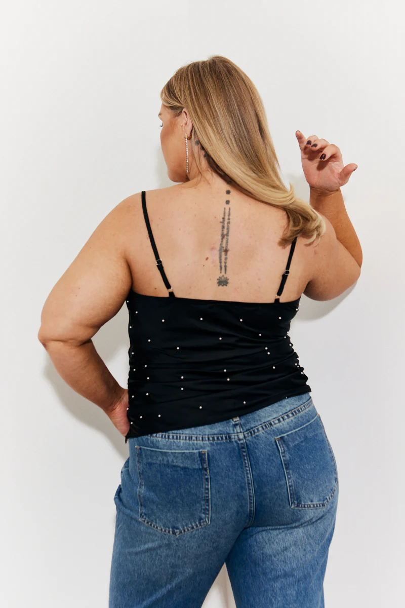 Pearl Embellished Cami Top - Image 7