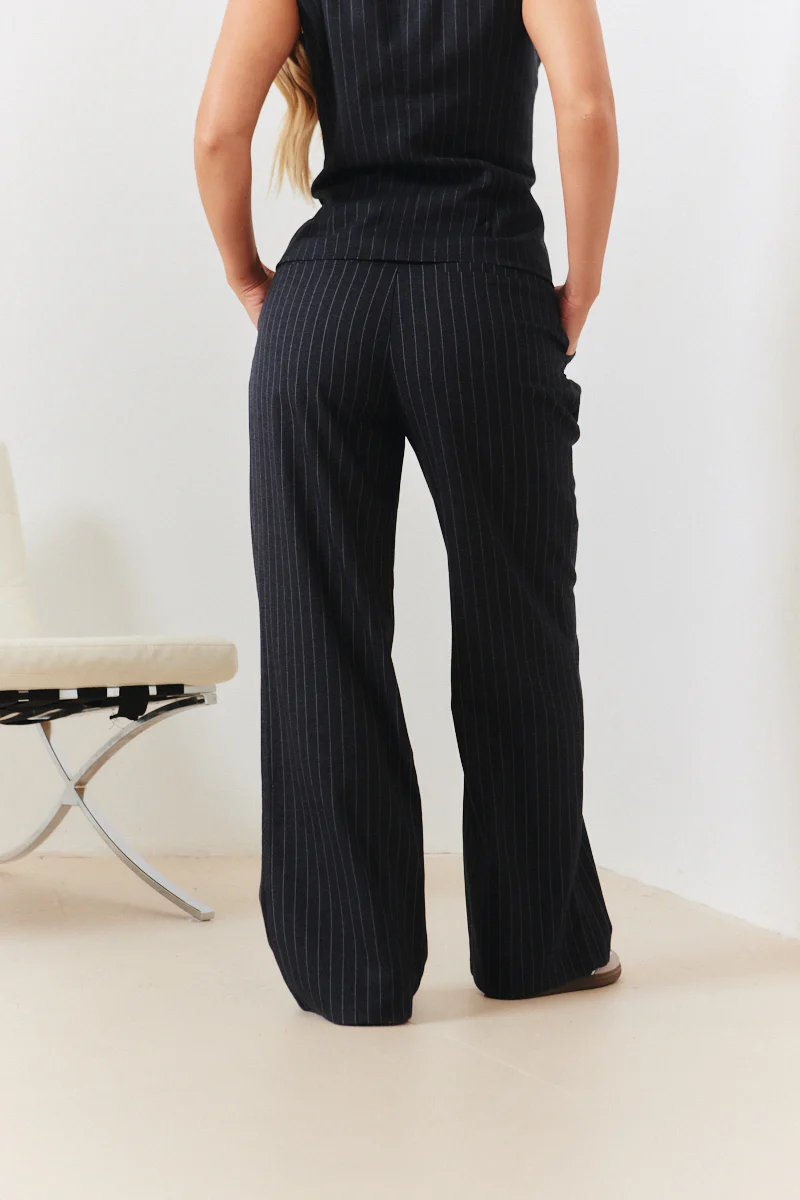 Tailored Pinstripe Wide Leg Co-ord Trouser - Image 4