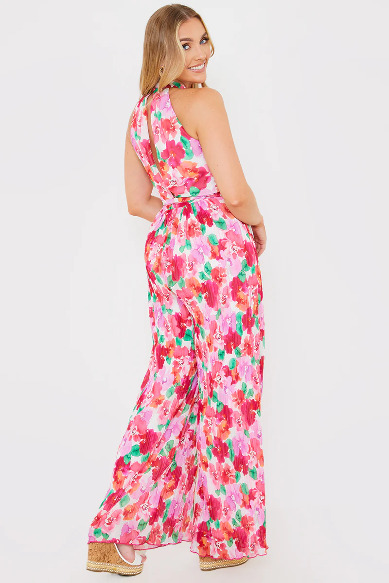 Plisse Sleeveless Wide Leg Jumpsuit - Image 19