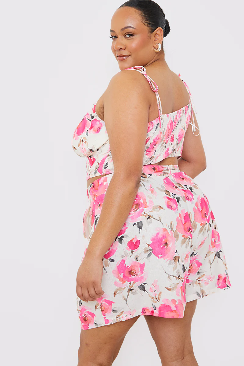 Printed Gathered Bust Co-ord Top - Image 8