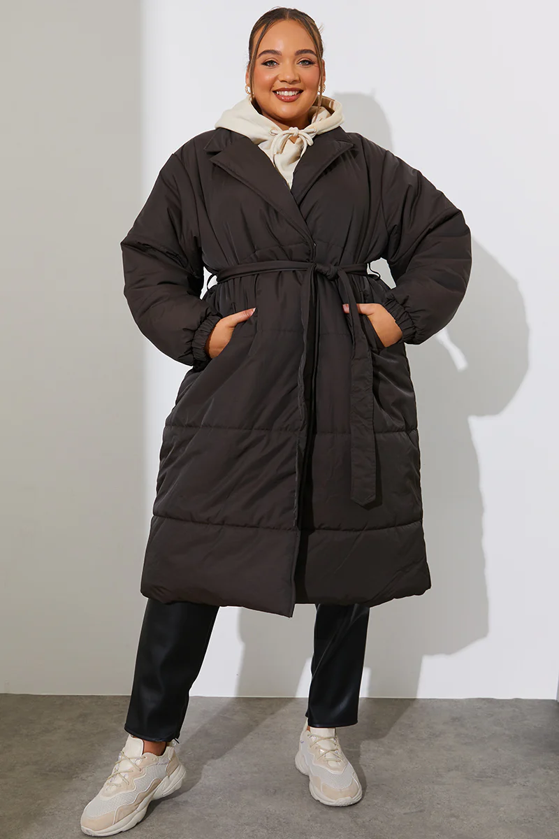 Quilted Wrap Puffer Coat - Image 5