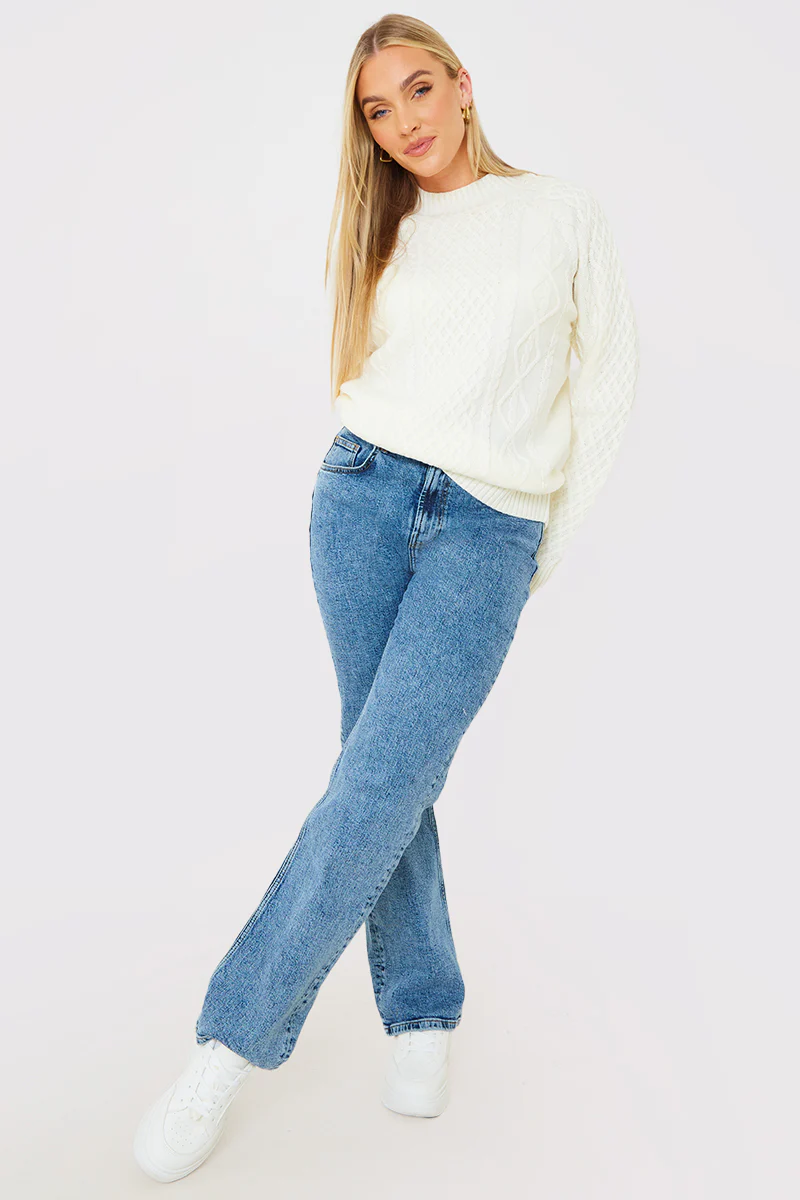 Recycled Cable Knitted Jumper - Image 3