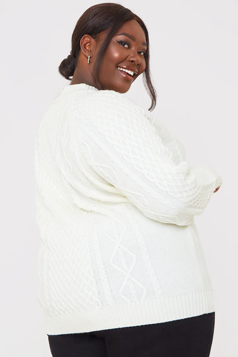 Recycled Cable Knitted Jumper - Image 8