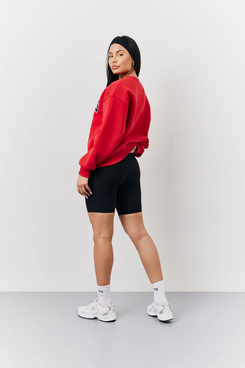Red Fits Crew Neck Embroidered Sweatshirt - Image 3