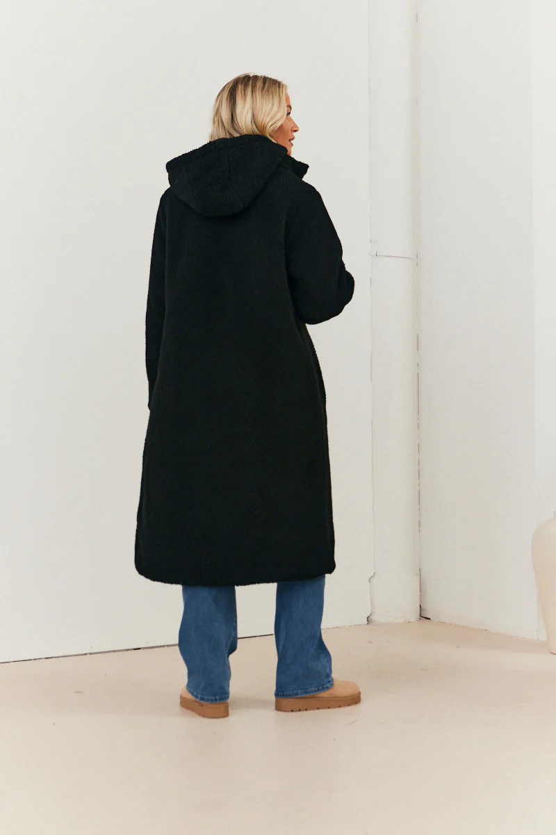 Recycled Reversible Longline Borg Puffer Coat - Image 4