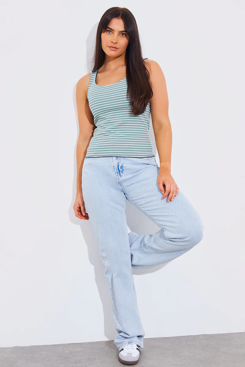 Reversible Stripe Scoop Neck Top - Image 4