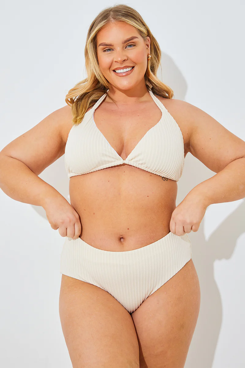 Rib Boomerang High Leg Bikini Bottom - Image 5