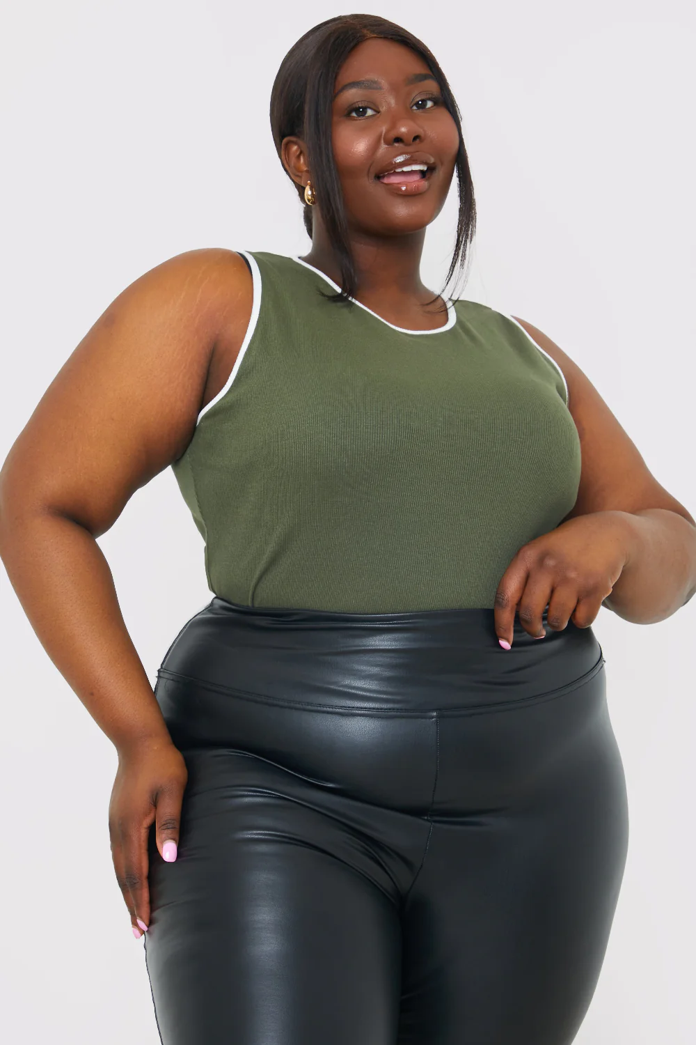 RIB CONTRAST BINDING BODYSUIT - Image 6