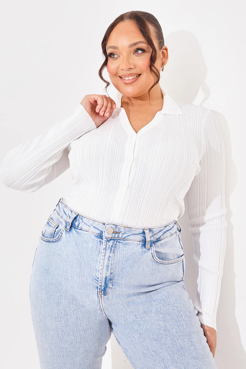 Ribbed CollaFitted Cardigan - Image 10