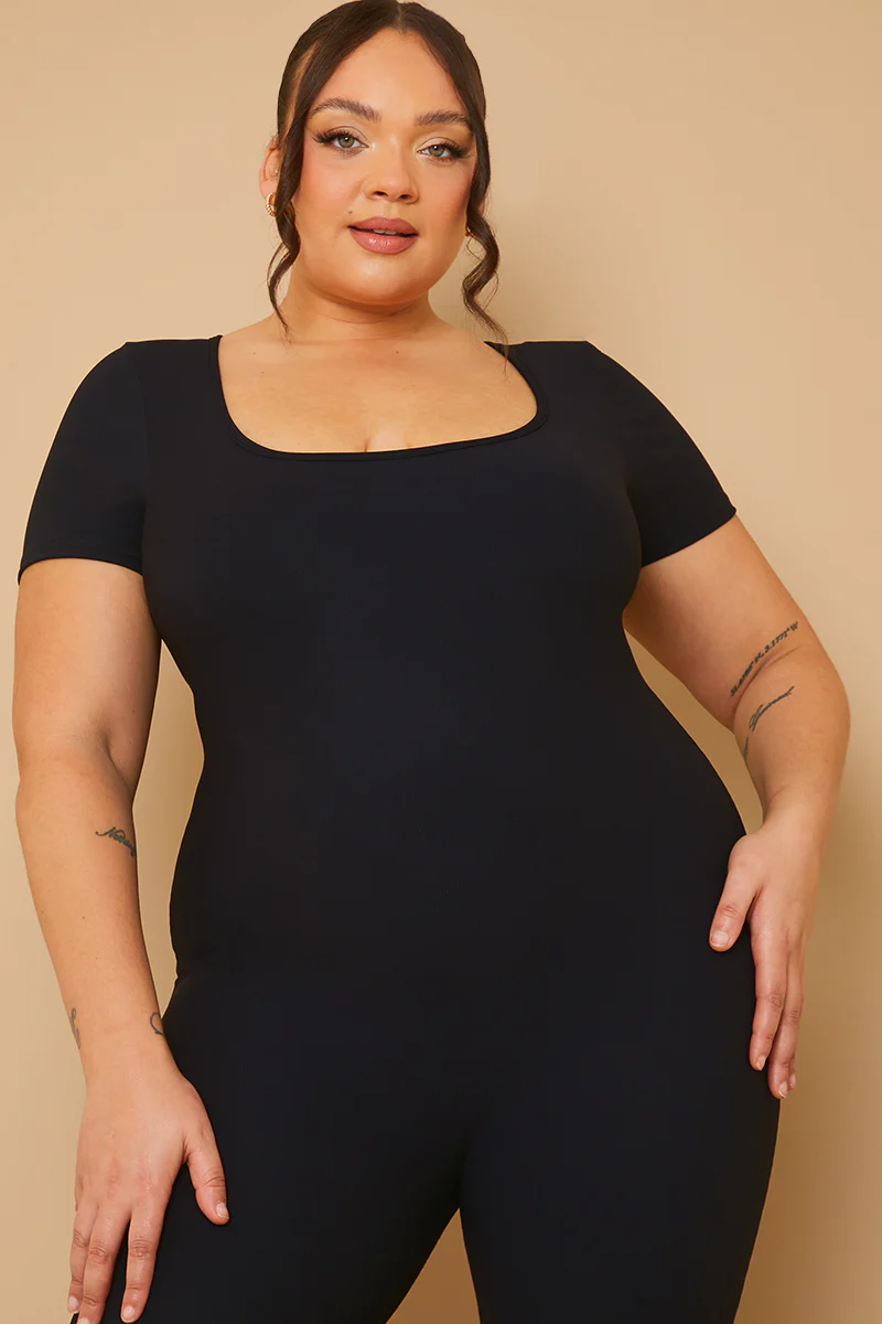 Built-In Bra Short Sleeve Sculpt and Control Unitard - Image 6