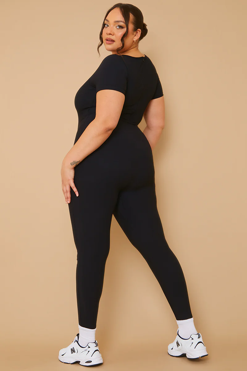 Built-In Bra Short Sleeve Sculpt and Control Unitard - Image 8