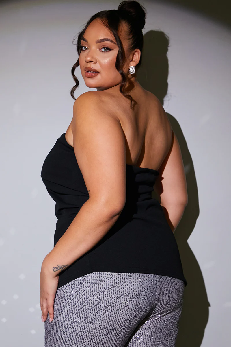 Ruched Fold Over Bandeau Top - Image 6
