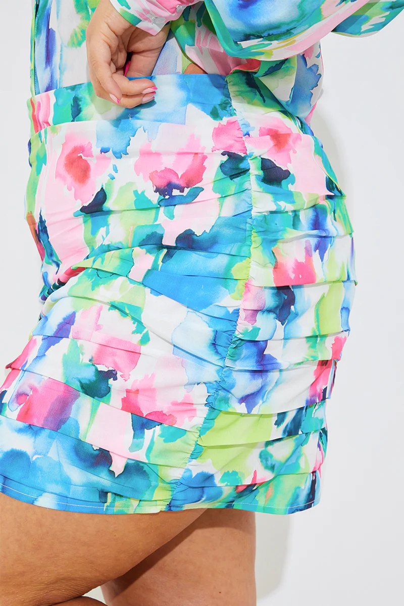 Ruched Mini Co-Ord Skirt - Image 8
