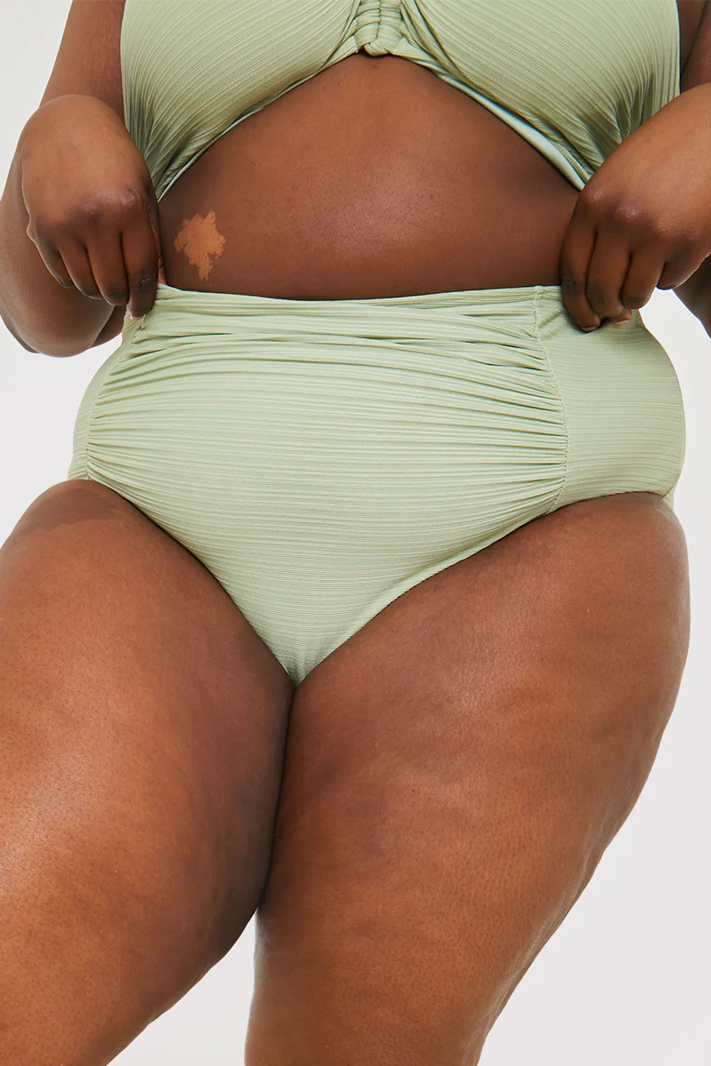 Control Ruched Detail High Waisted Bikini Bottom - Image 7