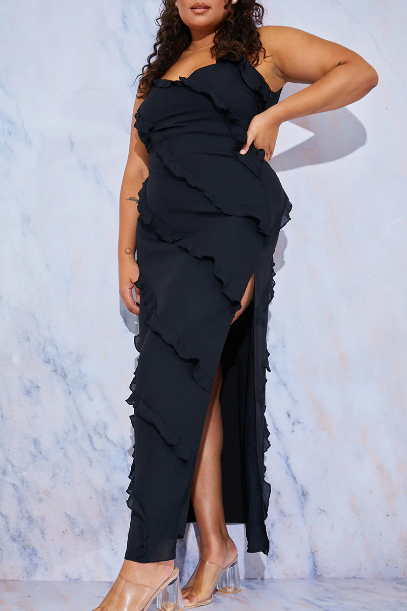 Ruffle Detail Maxi Dress - Image 11
