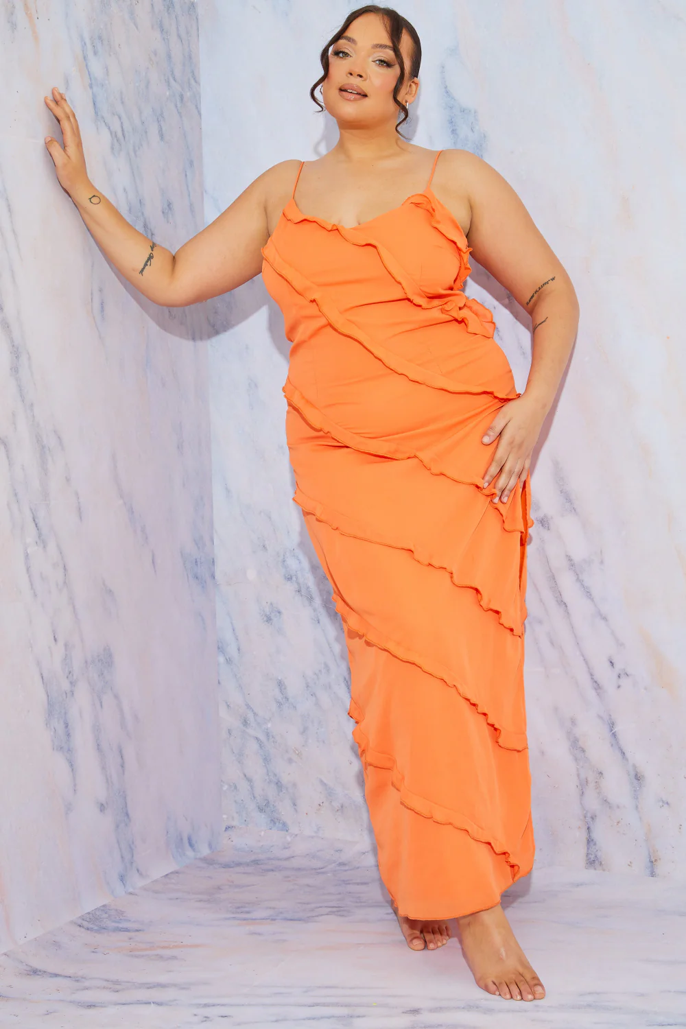 Ruffle Detail Maxi Dress - Image 48