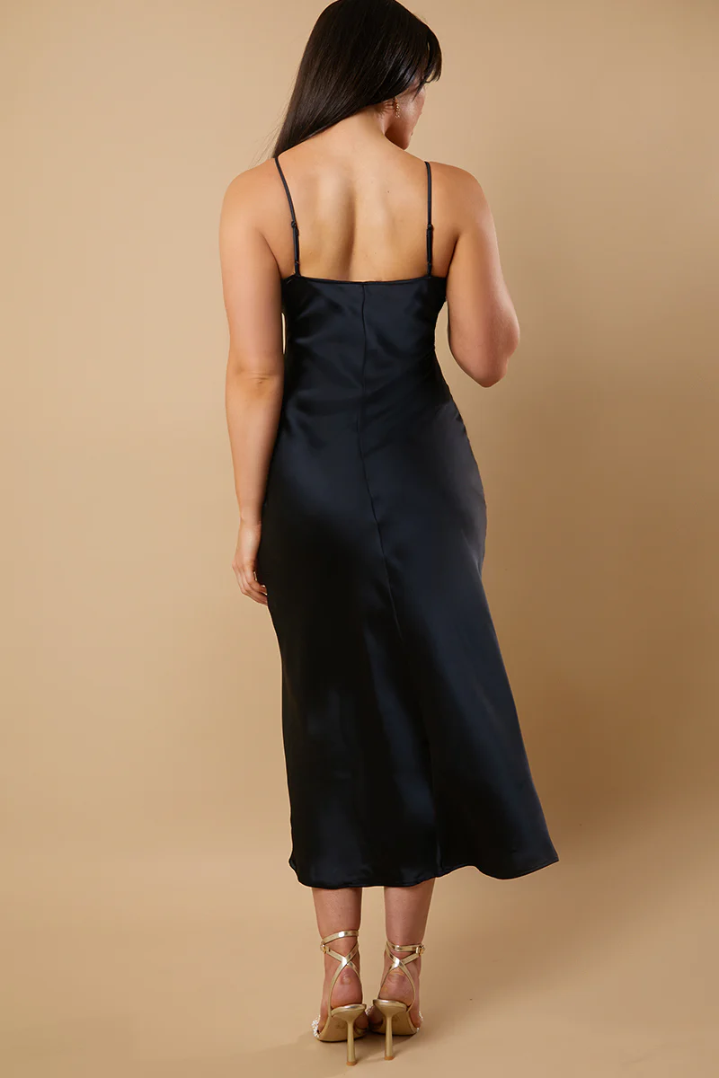 Satin Bias Cut Cami Maxi Dress - Image 4