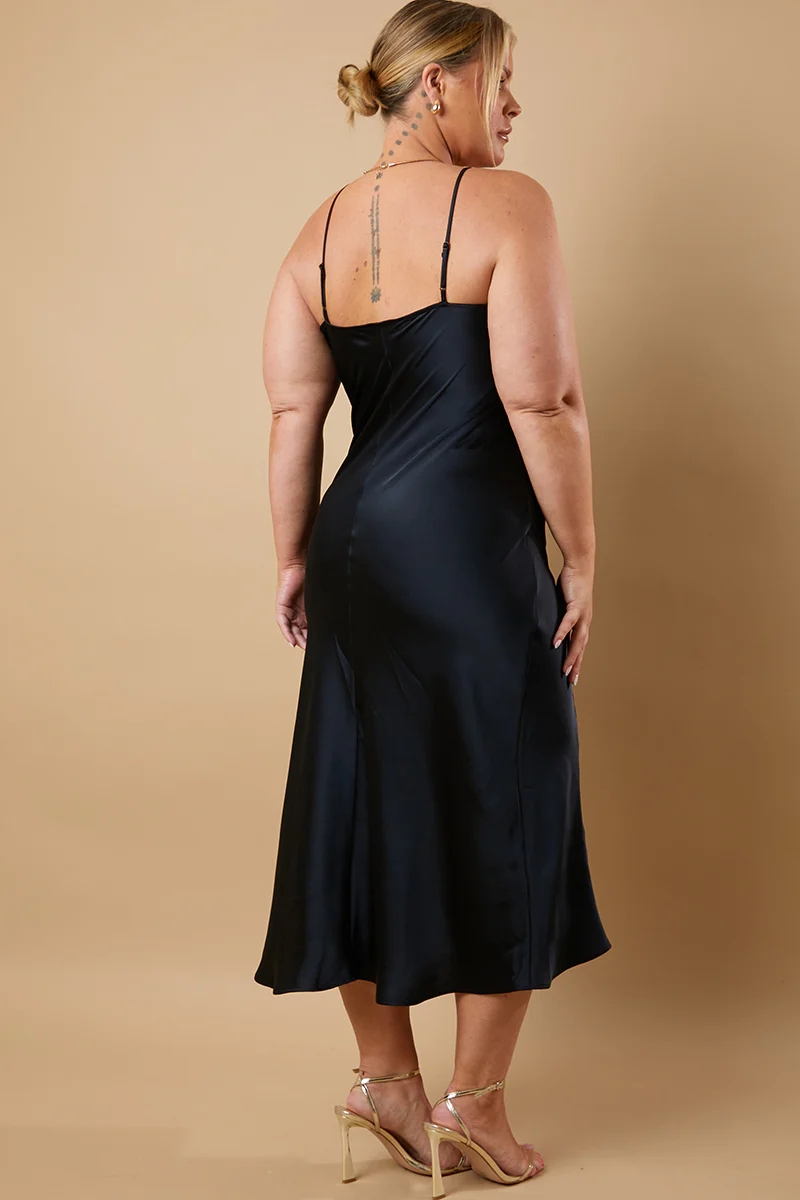 Satin Bias Cut Cami Maxi Dress - Image 8