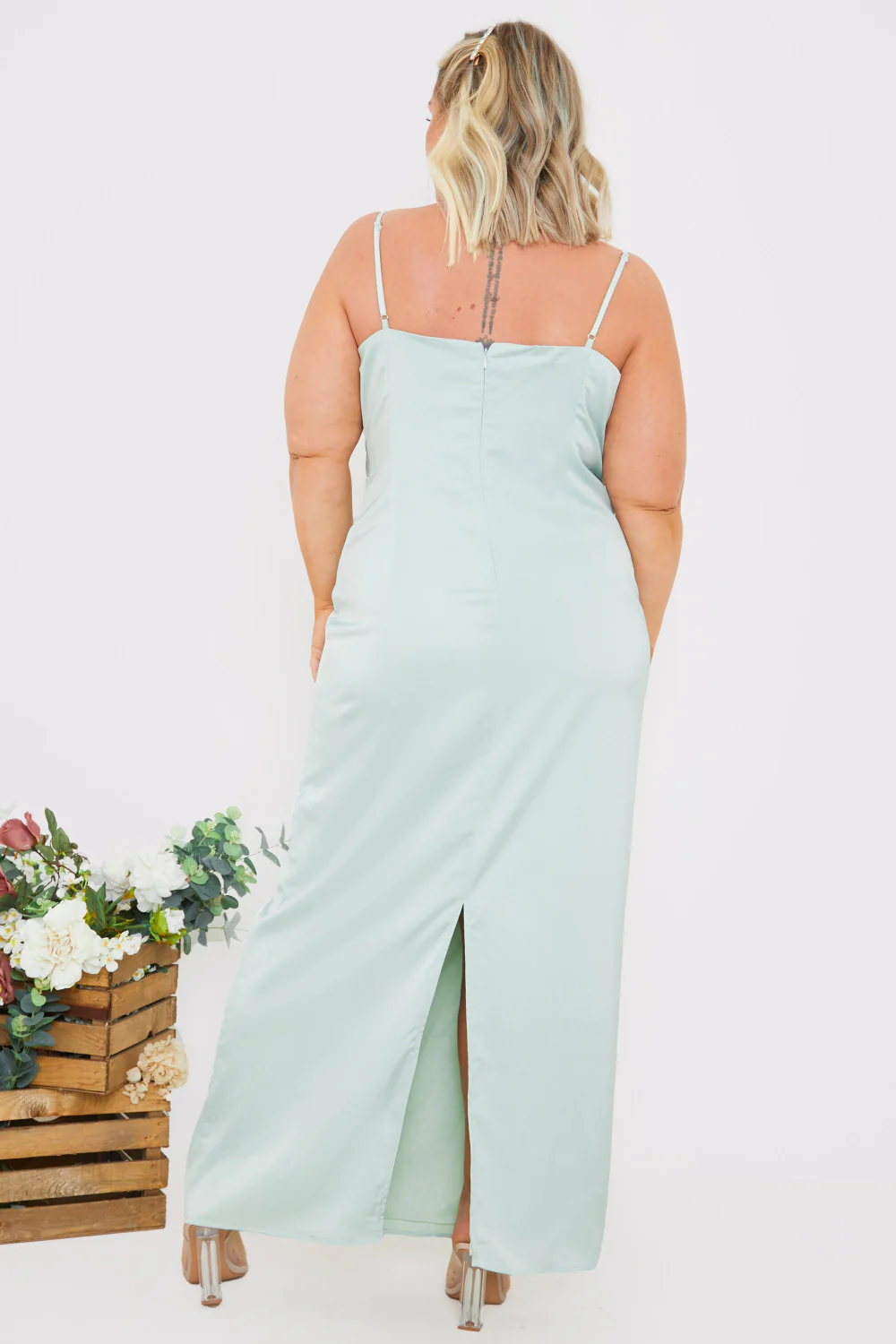 Satin Cowl Neck Maxi Dress - Image 17