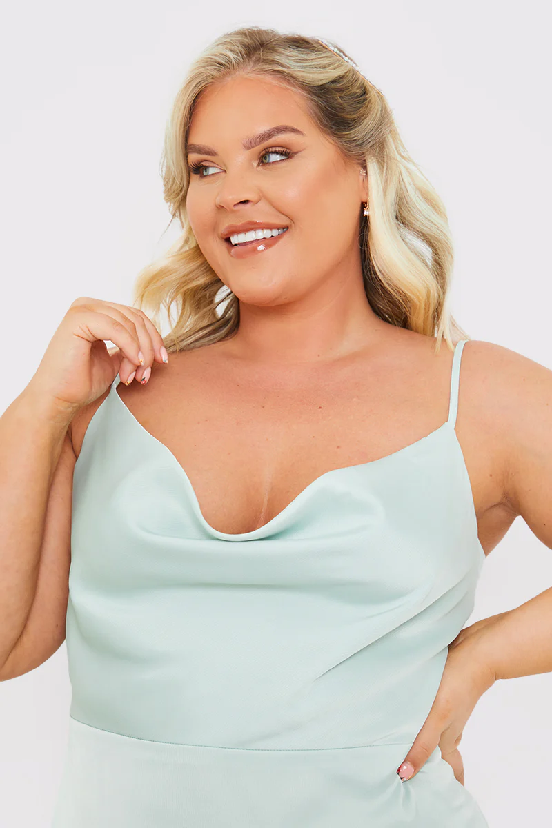Satin Cowl Neck Maxi Dress - Image 19