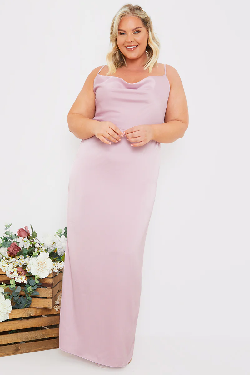 Satin Cowl Neck Maxi Dress - Image 22