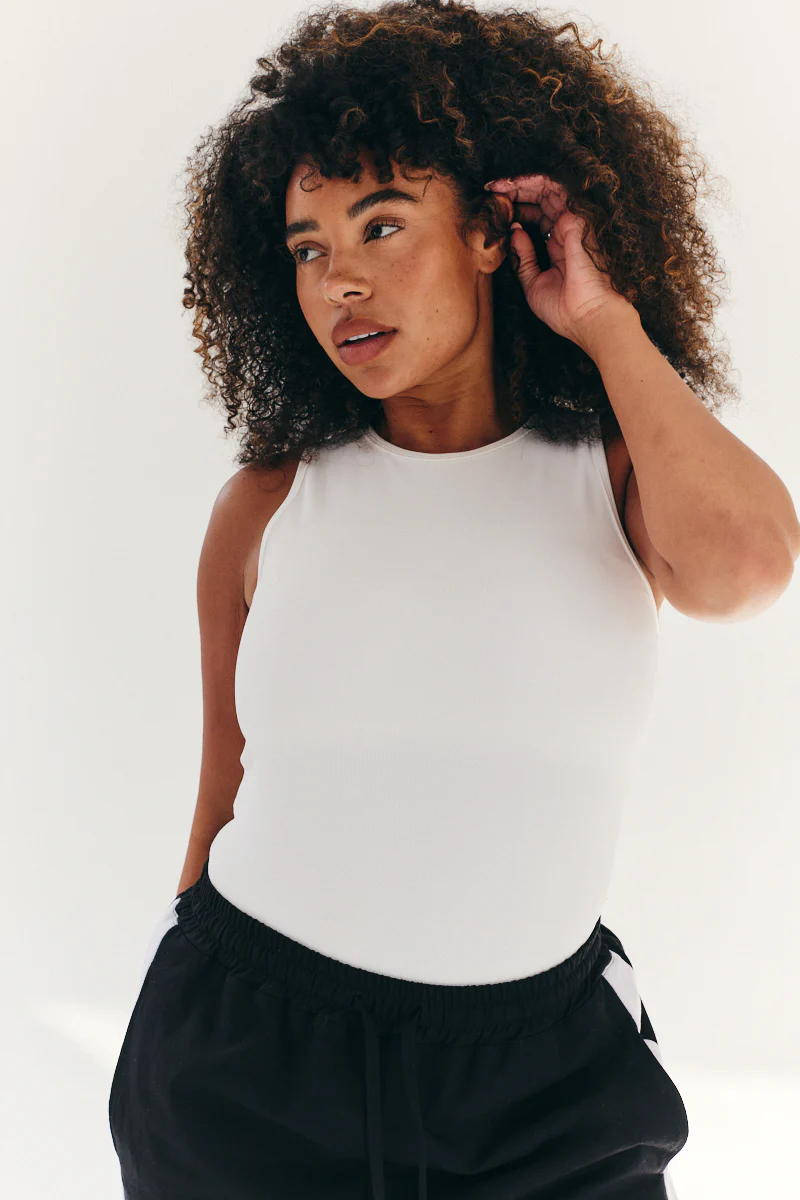 Built In Bra Sculpt & Control Racer Neck Bodysuit - Image 4