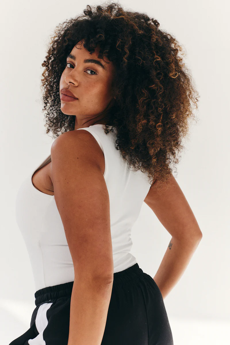 Built In Bra Sculpt & Control Racer Neck Bodysuit - Image 5