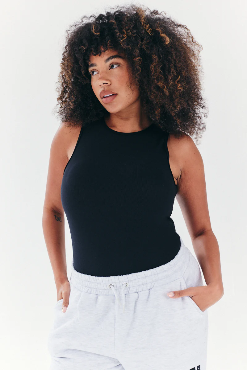 Built In Bra Sculpt & Control Racer Neck Bodysuit - Image 3