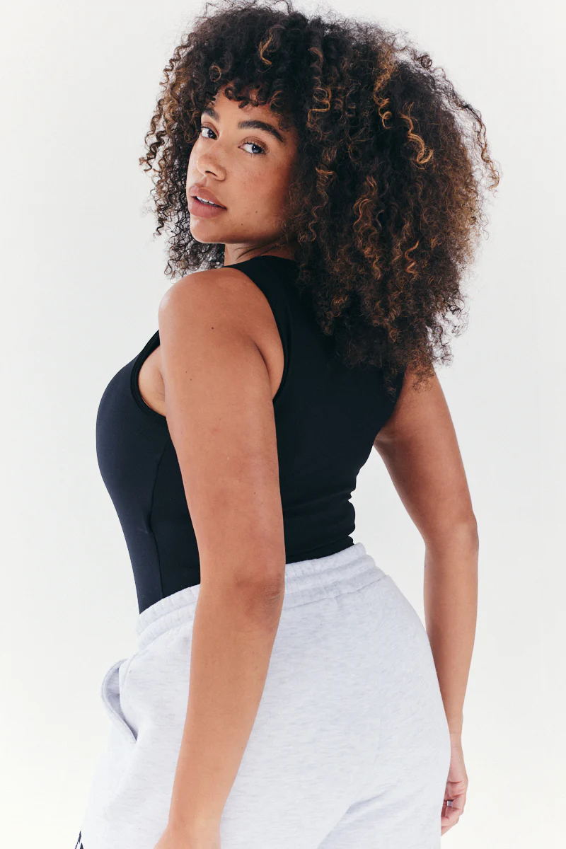Built In Bra Sculpt & Control Racer Neck Bodysuit - Image 5