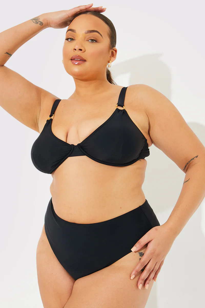 Sculpt Ring Detail Underwire Bikini Top - Image 6