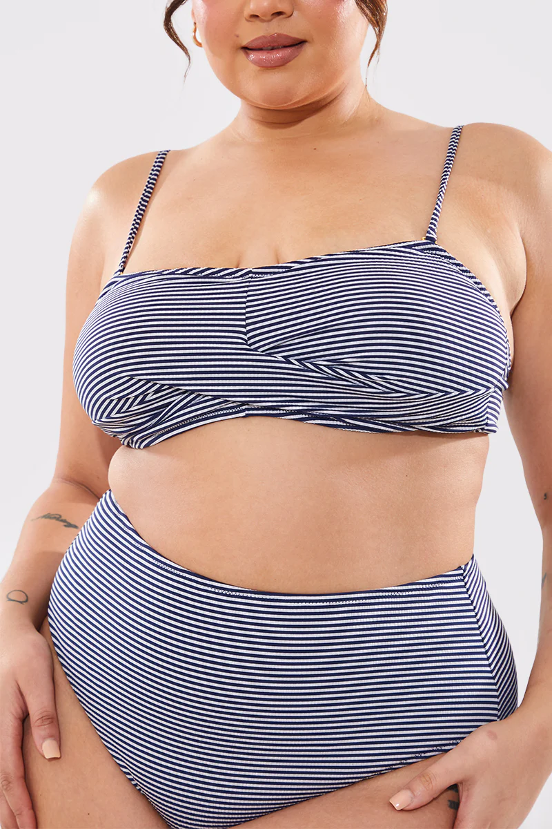 Sculpt And Control Stripe Waisted Full Coverage Bikini Bottom - Image 8