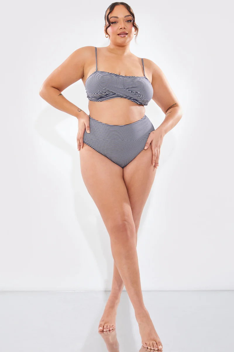 Sculpt And Control Stripe Balconette Bikini Top - Image 6