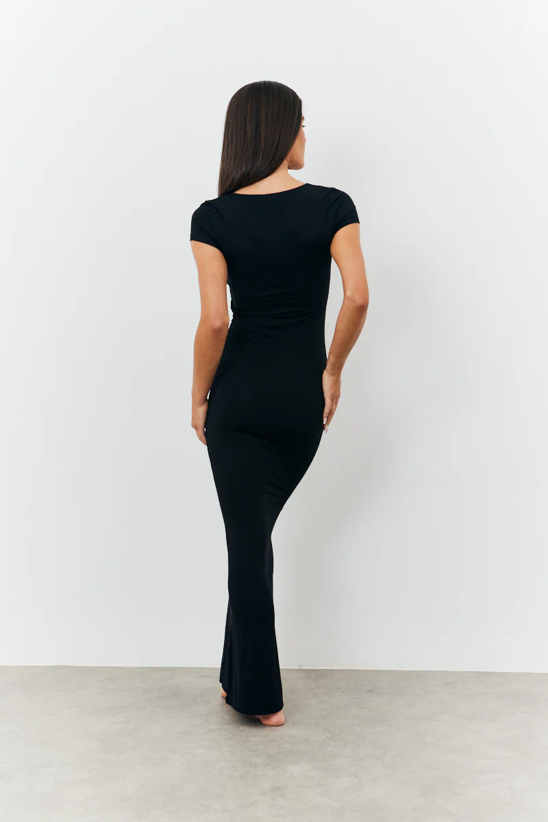 Sculpting Cap Sleeve Maxi Dress - Image 5