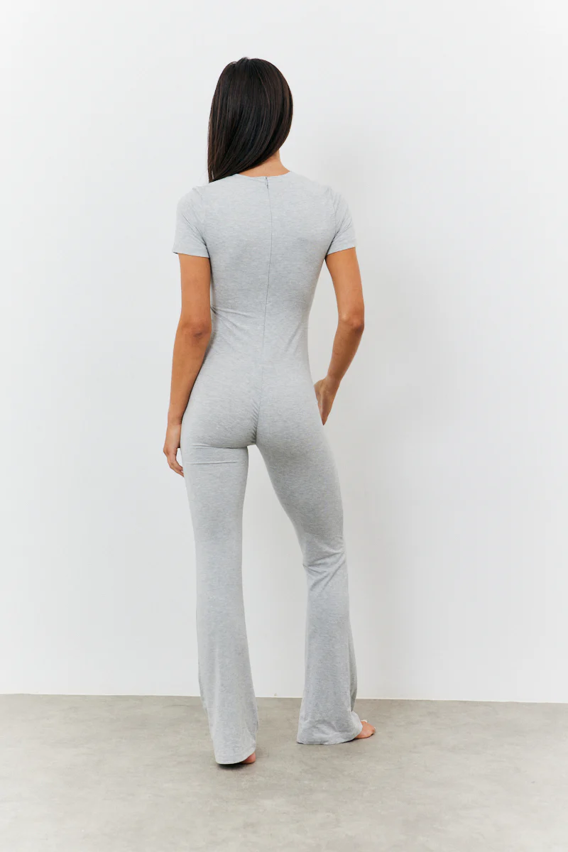 Sculpting Short Sleeve Wide Leg Jumpsuit - Image 3