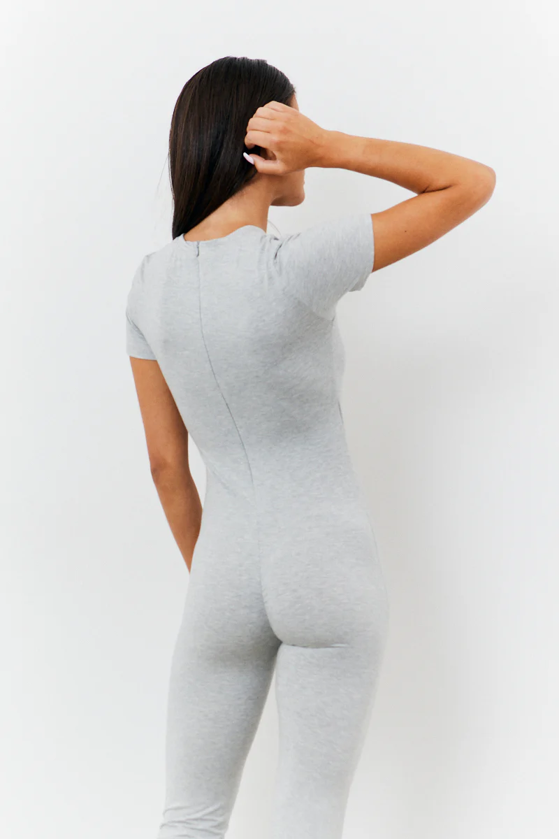 Sculpting Short Sleeve Wide Leg Jumpsuit - Image 4