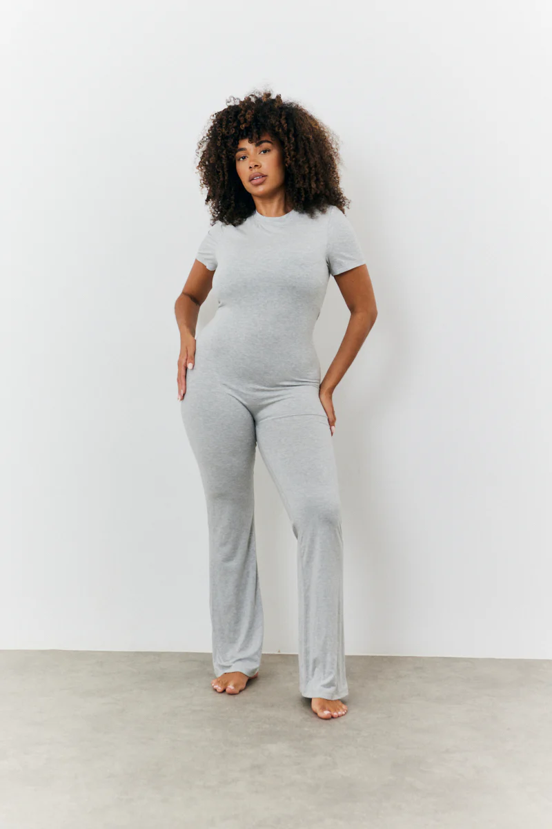 Sculpting Short Sleeve Wide Leg Jumpsuit - Image 5