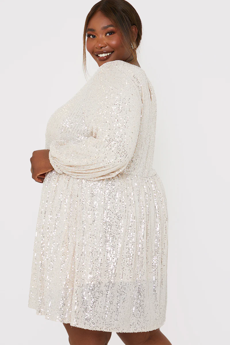 Sequin Smock Mini Dress - Image 15