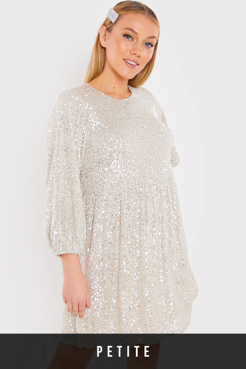 Sequin Smock Mini Dress - Image 21