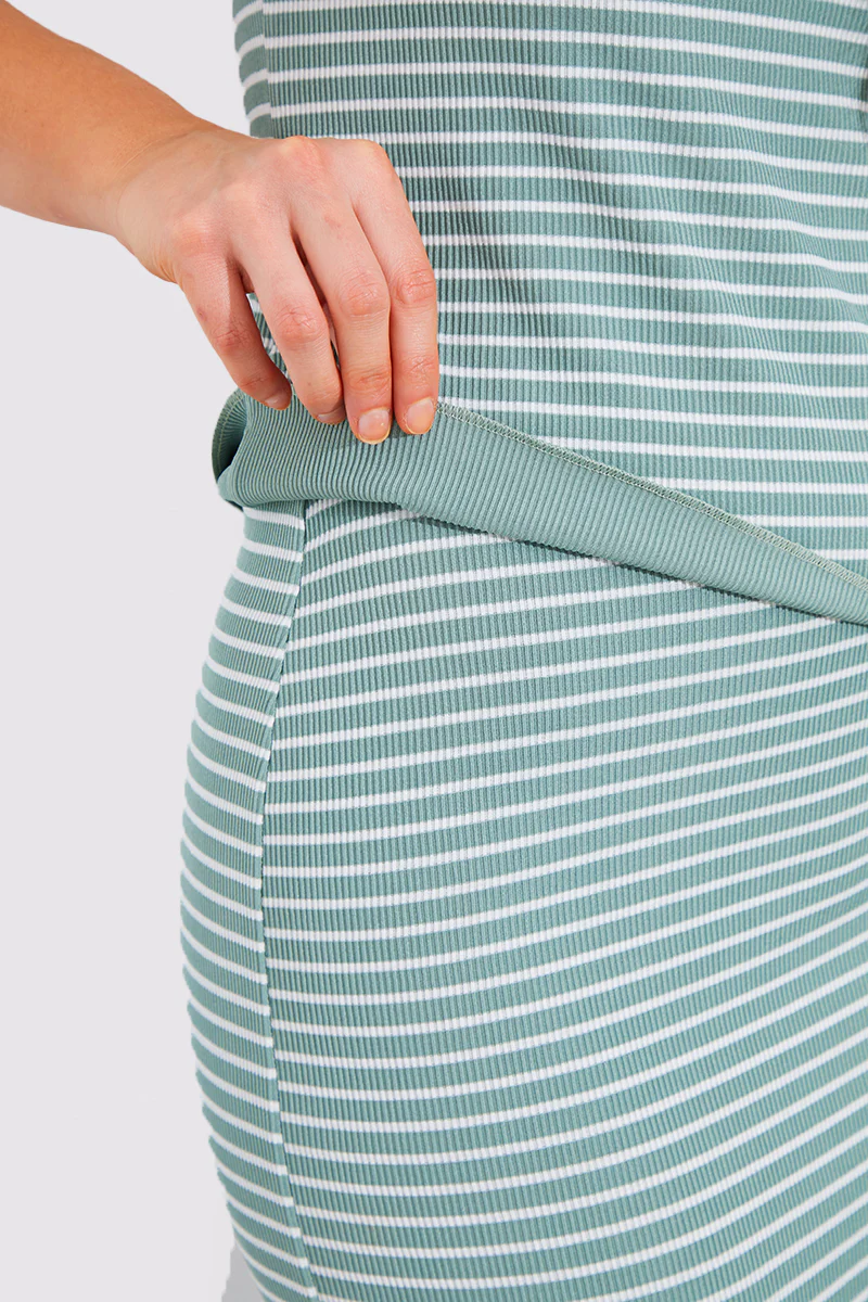 Short Sleeve Stripe Reversible Co-Ord Top - Image 5