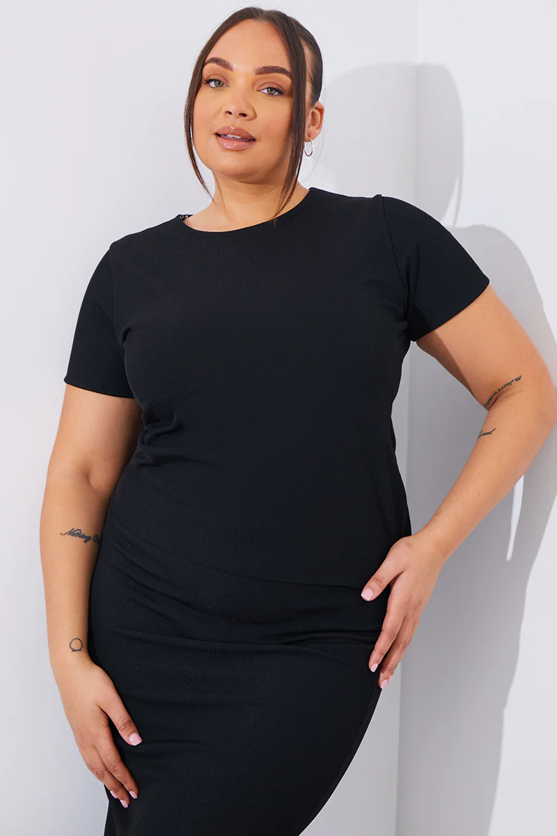 Short Sleeve Stripe Reversible Co-Ord Top - Image 5