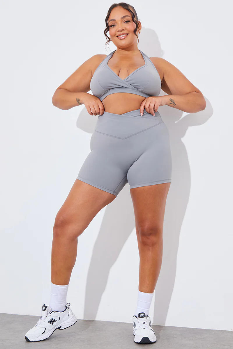 Soft Touch Cross Over Waist Cycling Shorts - Image 18