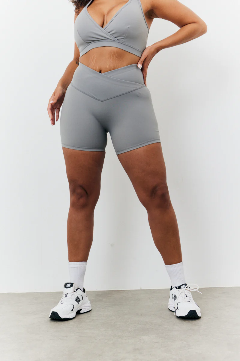 Soft Touch Cross Over Waist Cycling Shorts - Image 8