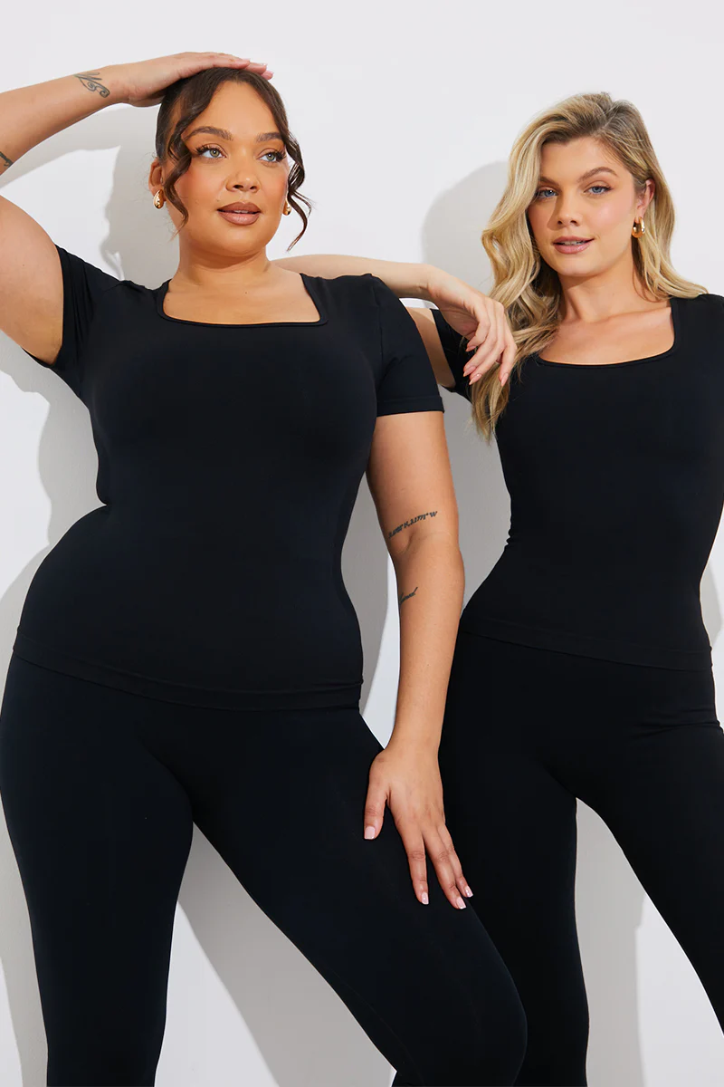 Seamless Square Neck Snatched Shapewear Top - Image 5