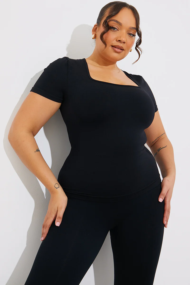 Seamless Square Neck Snatched Shapewear Top - Image 6