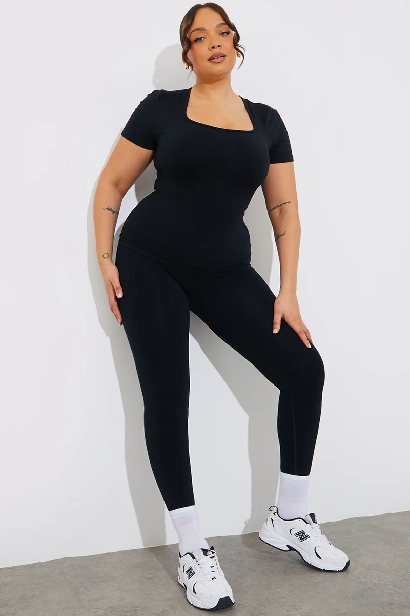 Seamless Square Neck Snatched Shapewear Top - Image 7