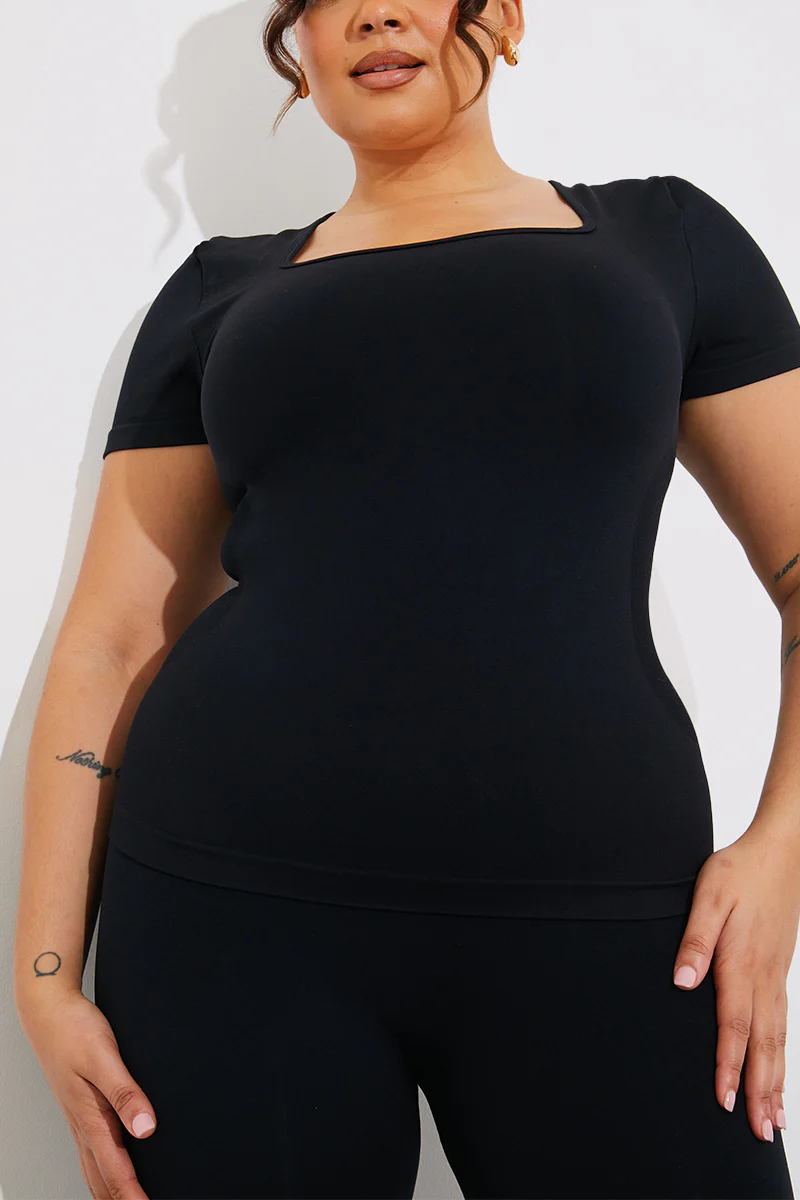 Seamless Square Neck Snatched Shapewear Top - Image 8