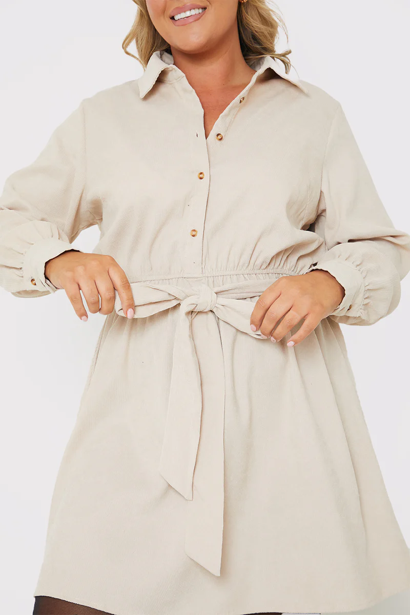 Stone Corduroy Shirt Dress - Image 3