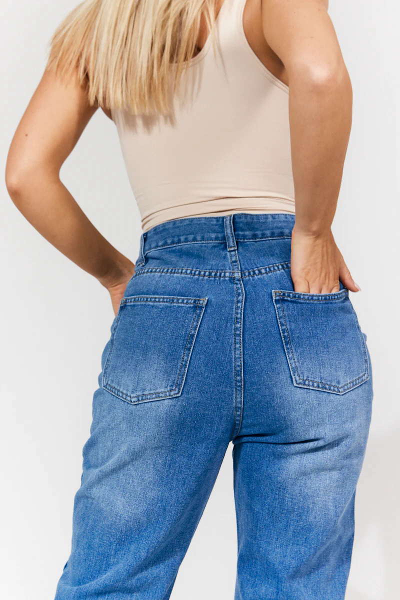 Sofia Straight Leg Mom Jeans - Image 5
