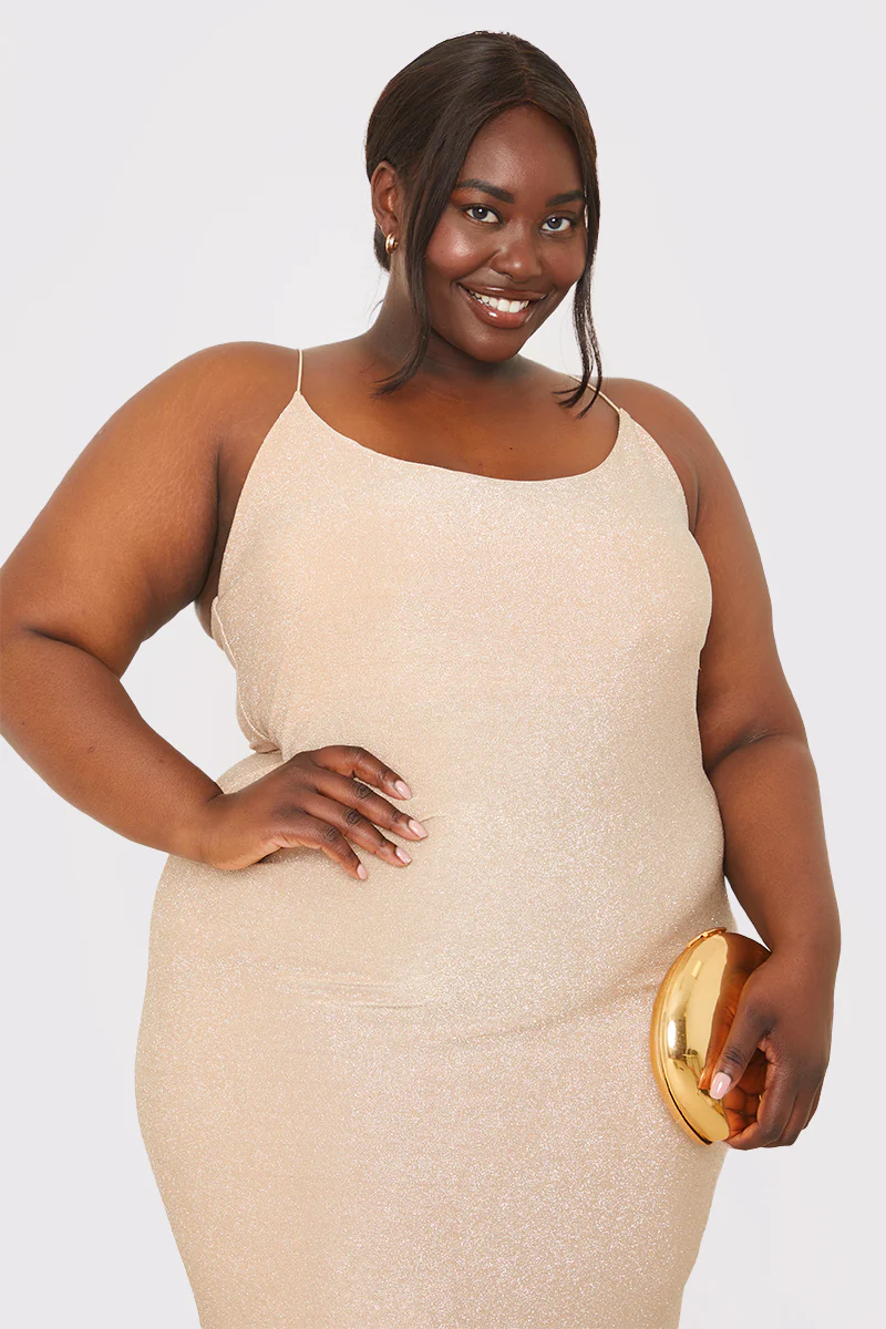 Strappy Lurex Cami Maxi Dress - Image 6
