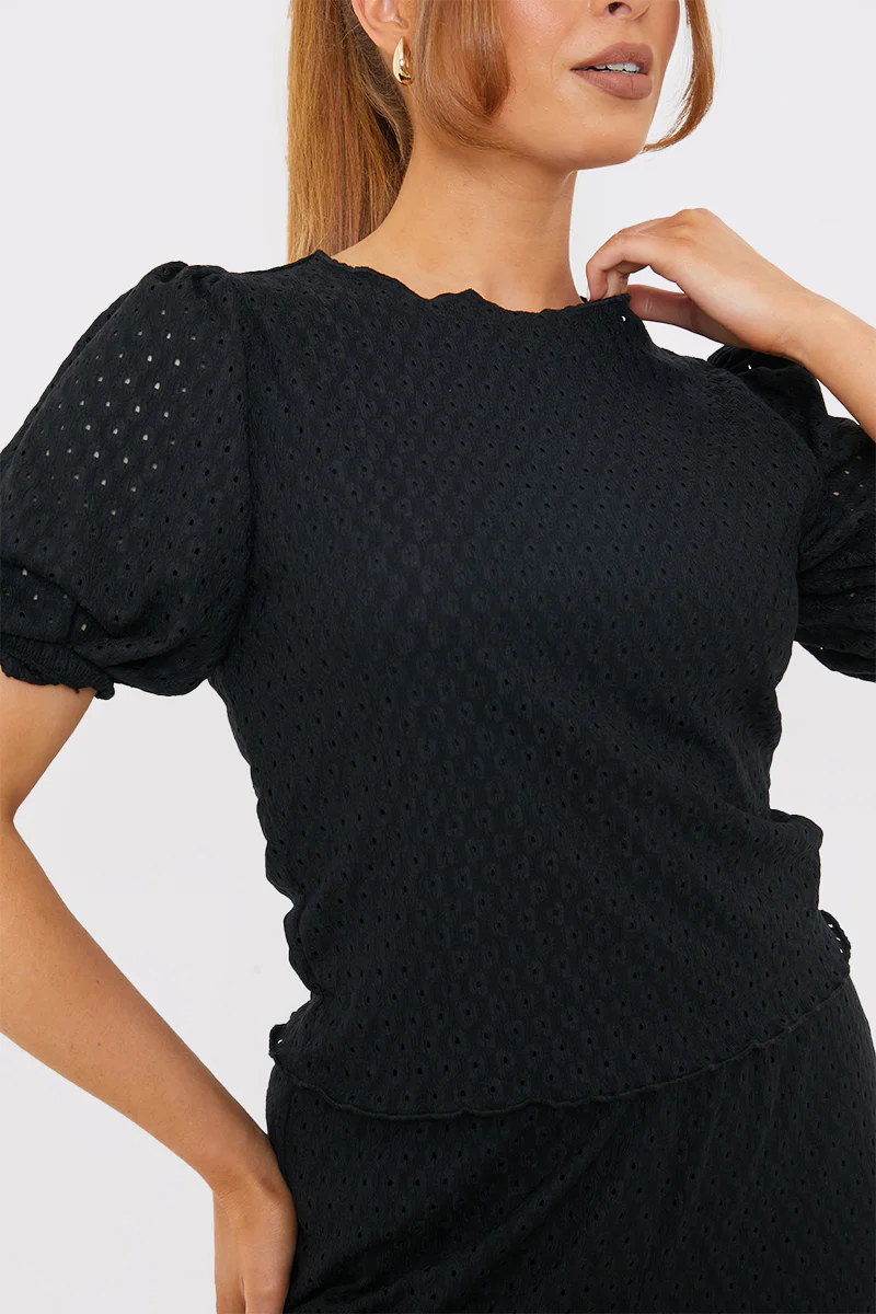 Stretch Broderie Top - Image 3